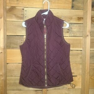 Old Navy Burgundy Quilted Vest